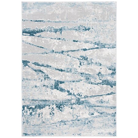 Safavieh 4 x 6 ft. Meadow 500 Power Loomed Rectangle Area Rug Light Grey & Blue MDW560F-4